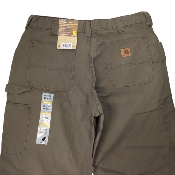 Carhartt Other - Carhartt Loose Original Fit NWT Men's Canvas Work Dungaree B151 36x32 Utility